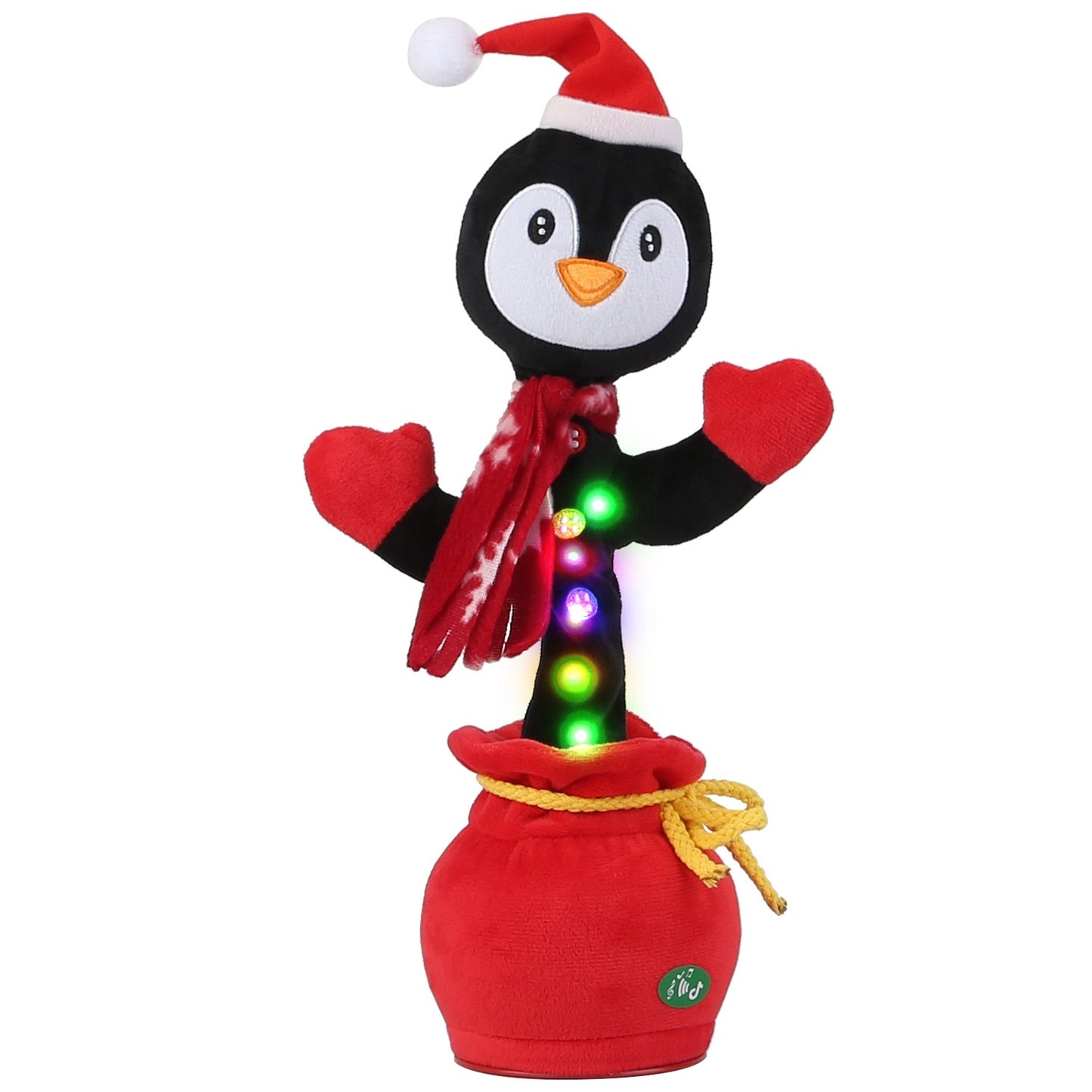 Interactive Christmas Dancing Toy - Singing Penguin/Elk Plush with Recording & Lights - Free Shipping