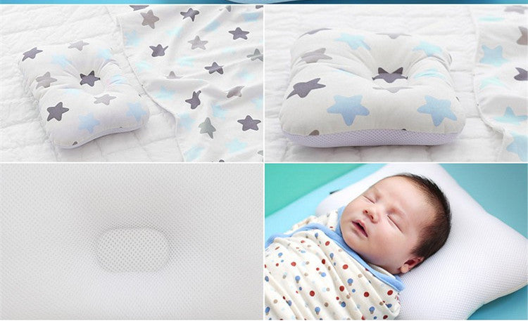 Baby Head Shaping Pillow - 3D Breathable Mesh Anti-Flat Head Pillow for Infants