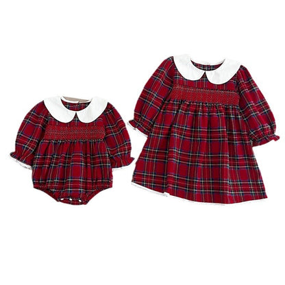 Girls' Dress Christmas Spring And Autumn Dress Long Sleeve Baby Jumpsuits