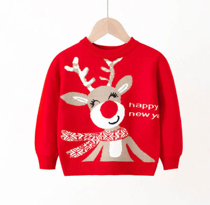 Cozy Elastic Pullover Sweater for Toddlers - Cartoon Design