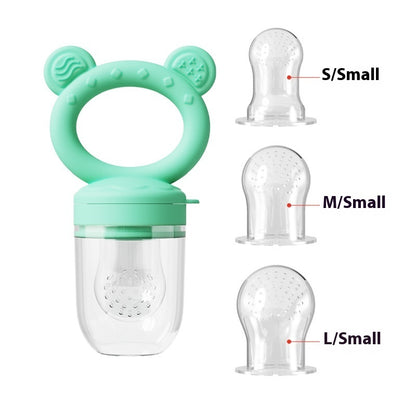 Baby Food Feeder - Safe Silicone Fruit Feeder & Teether Nipple for Solid Foods - Free Shipping