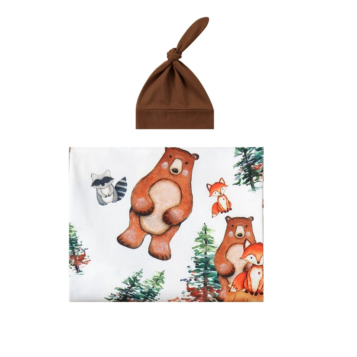 Baby Wraparound Swaddle Cloth with Rabbit Ears Hair Band - Newborn Gift Set - Free Shipping