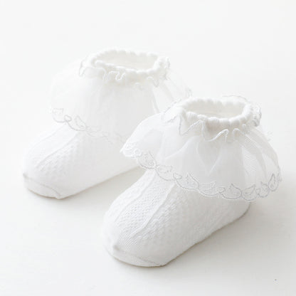 Baby Lace Socks - Frilly Ankle Socks for Infants & Toddlers