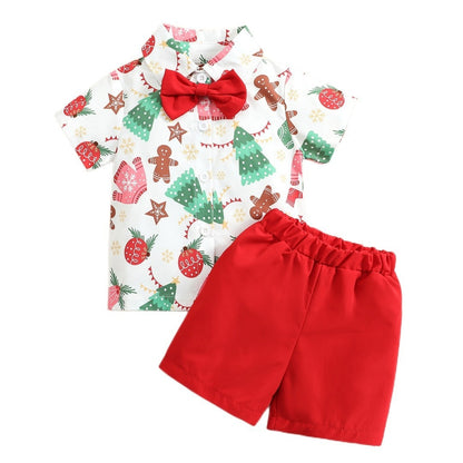 Adorable Christmas Outfit Set for Kids - Festive Holiday Shirt Suit