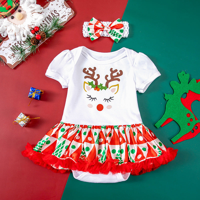 Adorable Dot Short Sleeve Baby Gown - Soft & Comfortable Sleepwear