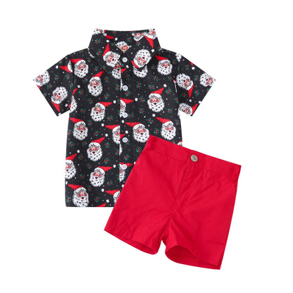 Adorable Christmas Outfit Set for Kids - Festive Holiday Shirt Suit