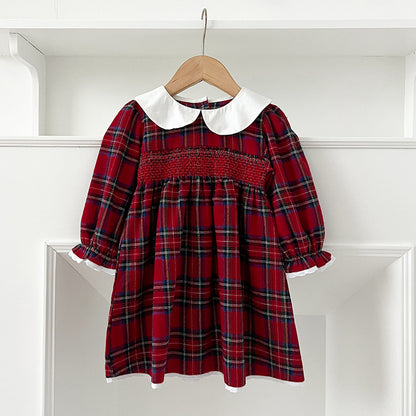 Girls' Dress Christmas Spring And Autumn Dress Long Sleeve Baby Jumpsuits