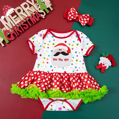 Adorable Dot Short Sleeve Baby Gown - Soft & Comfortable Sleepwear