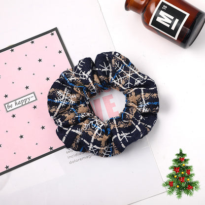 Christmas Velvet Scrunchie - Festive Hair Ring Accessory for Girls