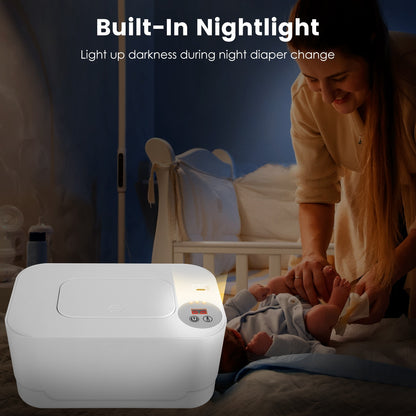 Baby Wet Wipes Warmer With 3 Temperature Settings With Night Light