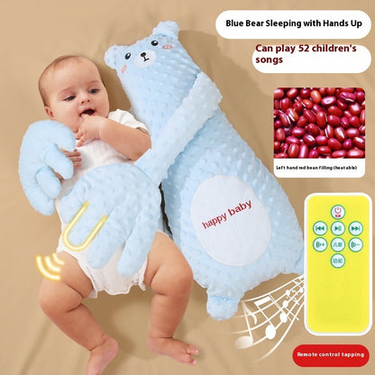 Baby Sleep Soother Hand Pillow - Remote Controlled Plush Comforting Toy for Infants
