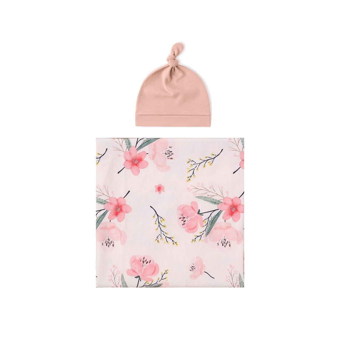 Baby Wraparound Swaddle Cloth with Rabbit Ears Hair Band - Newborn Gift Set - Free Shipping