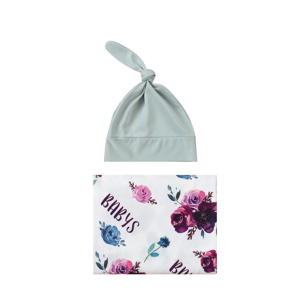 Baby Wraparound Swaddle Cloth with Rabbit Ears Hair Band - Newborn Gift Set - Free Shipping