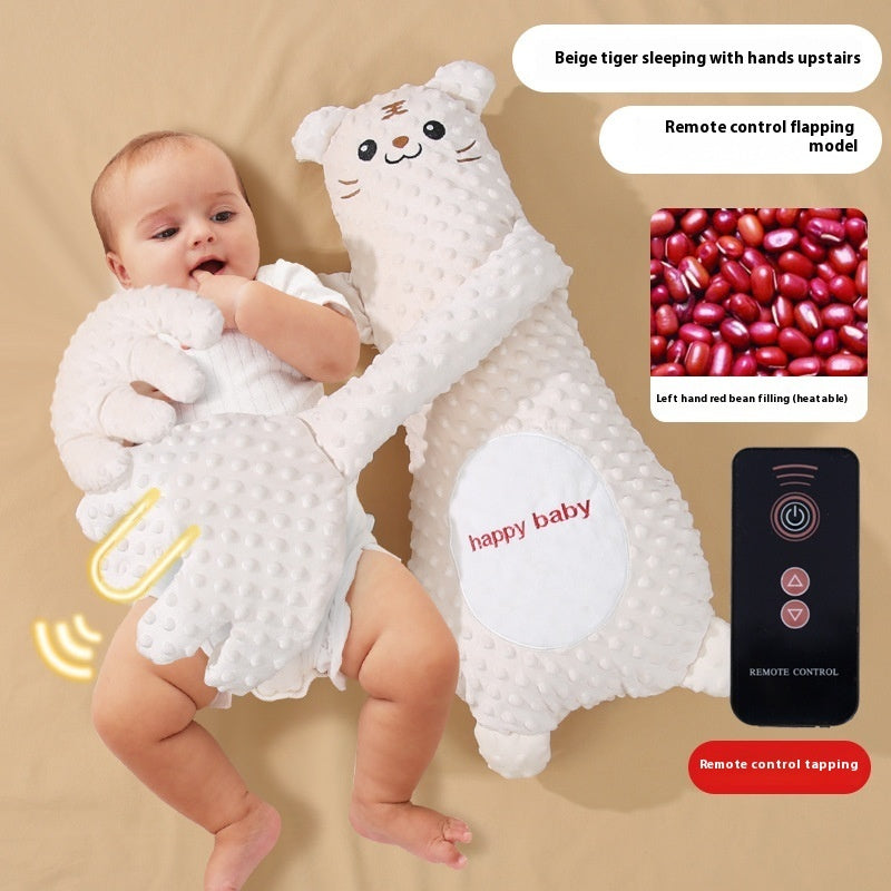 Baby Sleep Soother Hand Pillow - Remote Controlled Plush Comforting Toy for Infants