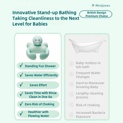 Baby Standing Bath Support - Wall Mount Adjustable Height Suction Cup Bathtub Holder - Free Shipping