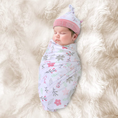 Baby Wraparound Swaddle Cloth with Rabbit Ears Hair Band - Newborn Gift Set - Free Shipping