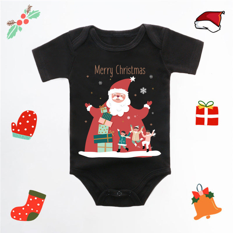 Merry Christmas Baby Romper - Adorable Red Deer Jumpsuit for Boys & Girls