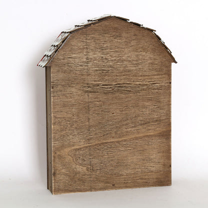 Christmas Wooden Countdown Calendar Barn American Country Ornaments