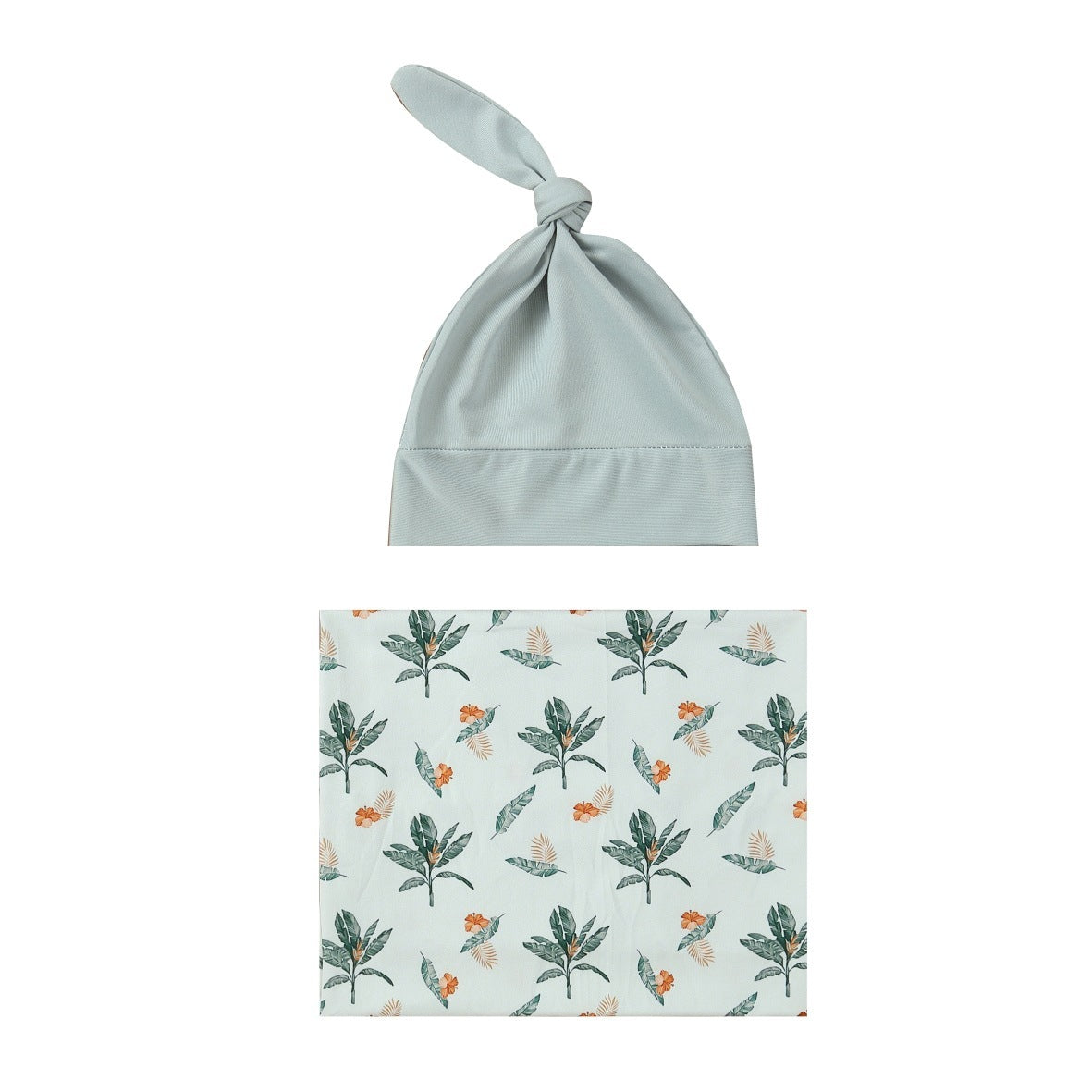 Baby Wraparound Swaddle Cloth with Rabbit Ears Hair Band - Newborn Gift Set - Free Shipping