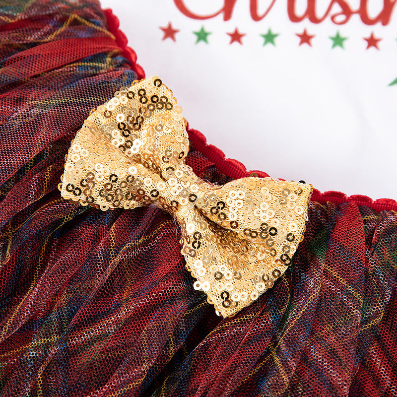 Festive Christmas Baby Skirt Suit - Adorable 4-Piece Holiday Outfit Set