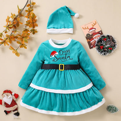 Girls Christmas Winter Outfit - Festive Holiday Dress for Ages 1-5 Years