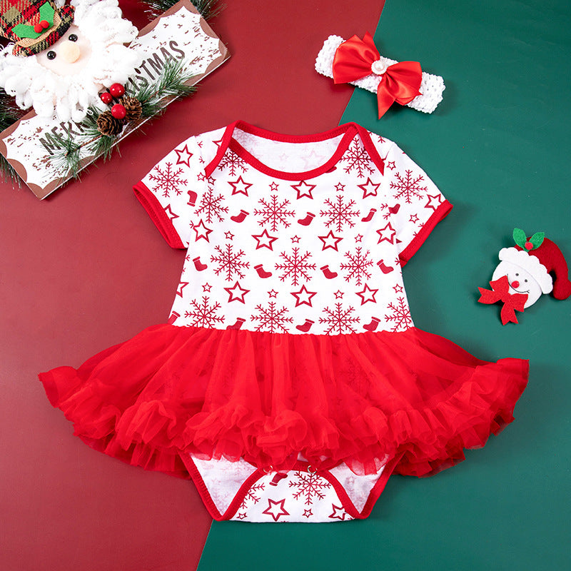 Adorable Dot Short Sleeve Baby Gown - Soft & Comfortable Sleepwear