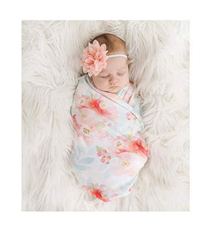 Baby Wraparound Swaddle Cloth with Rabbit Ears Hair Band - Newborn Gift Set - Free Shipping