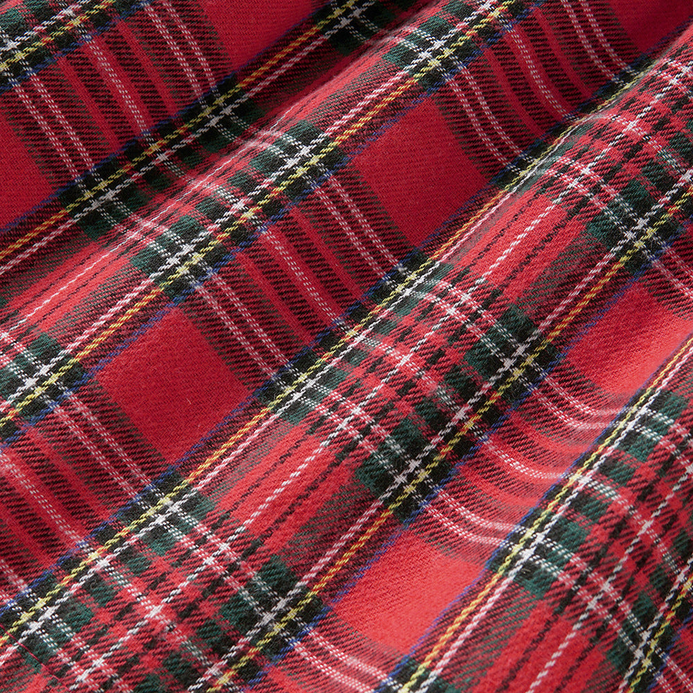 Girls Autumn Knitted Lace Top & Plaid Vest Skirt Set - 2-Piece Outfit