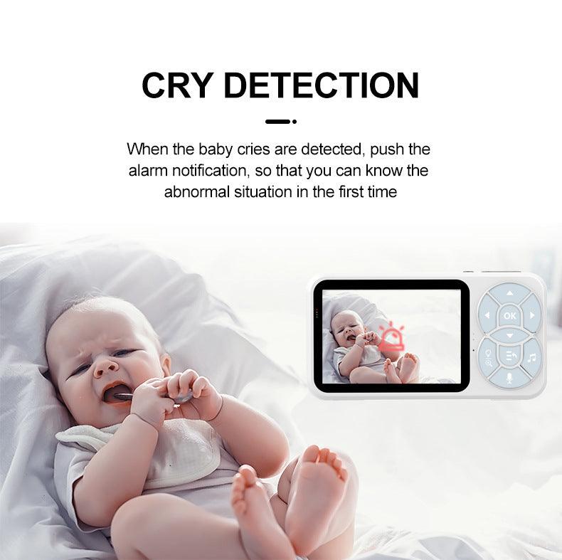 Smart Baby Monitor with VOX Mode, Night Vision & Full Color Display - Free Shipping