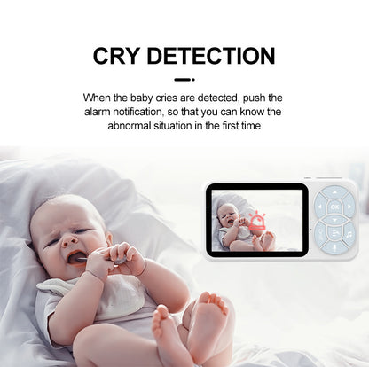 Smart Baby Monitor with VOX Mode, Night Vision & Full Color Display - Free Shipping