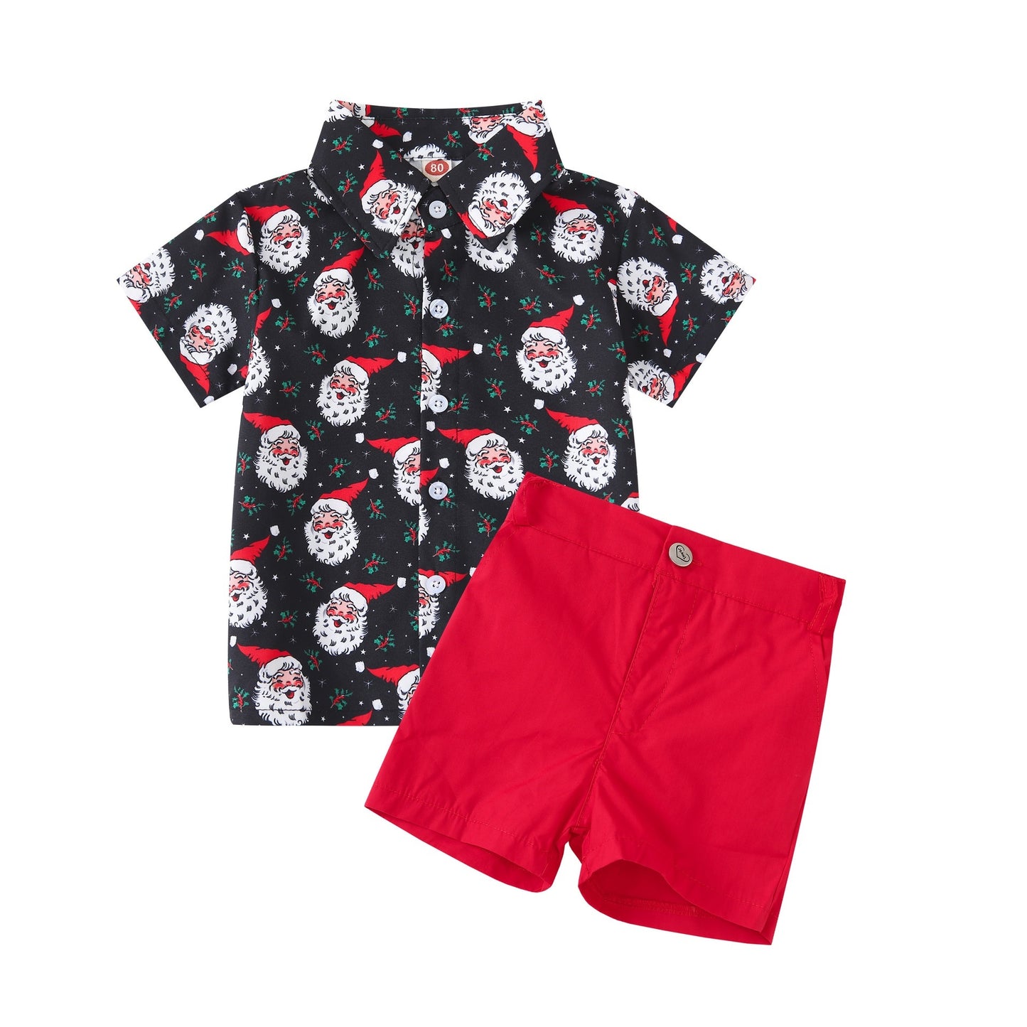 Adorable Christmas Outfit Set for Kids - Festive Holiday Shirt Suit
