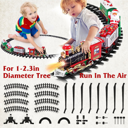 Christmas Electric Train Set - Battery Operated with Sound & Lights - Tree Surround Track - Free Shipping