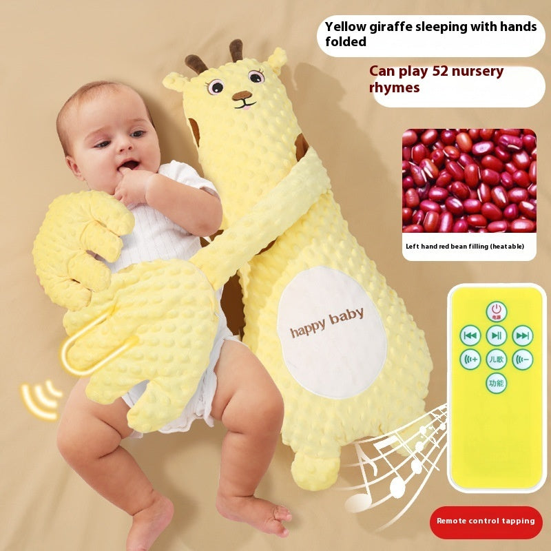Baby Sleep Soother Hand Pillow - Remote Controlled Plush Comforting Toy for Infants