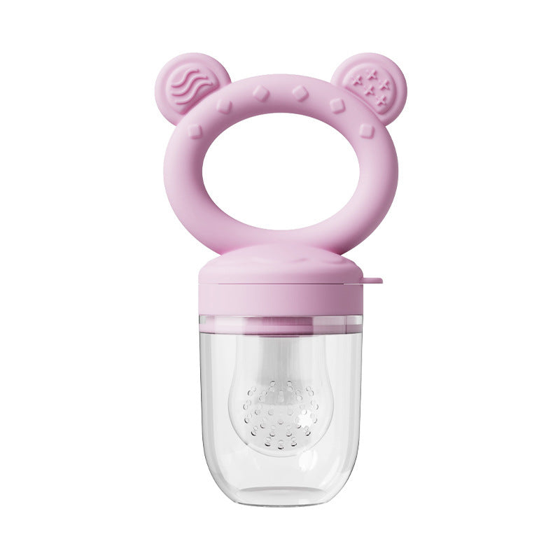 Baby Food Feeder - Safe Silicone Fruit Feeder & Teether Nipple for Solid Foods - Free Shipping