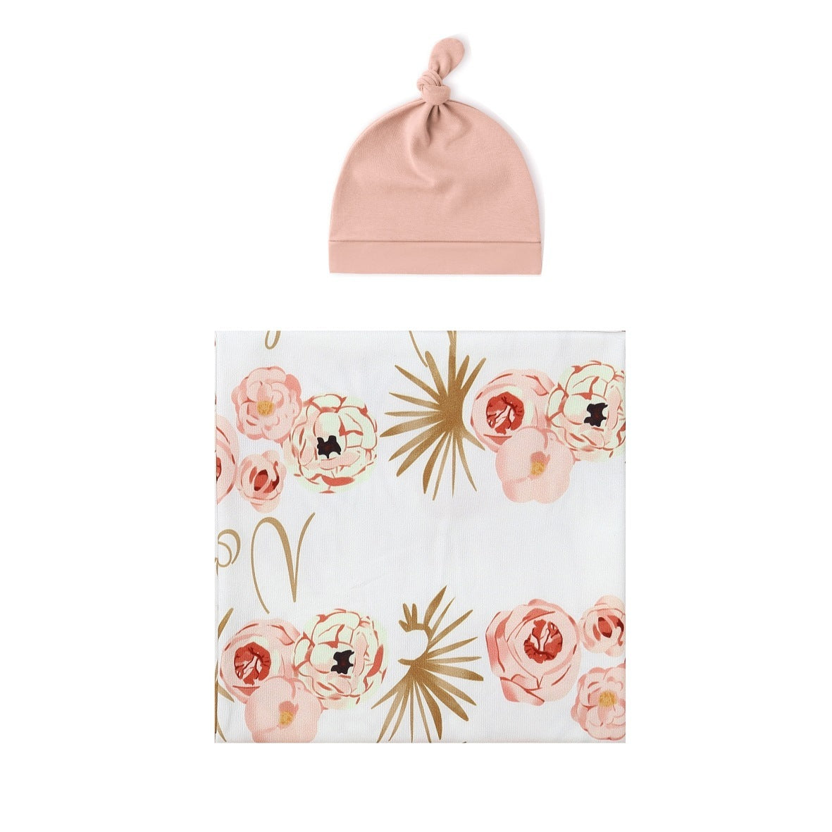 Baby Wraparound Swaddle Cloth with Rabbit Ears Hair Band - Newborn Gift Set - Free Shipping