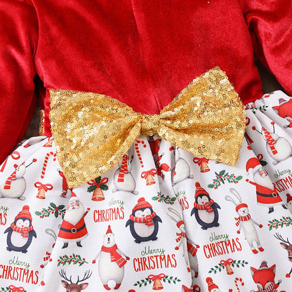 Girls Christmas Winter Outfit - Festive Holiday Dress for Ages 1-5 Years