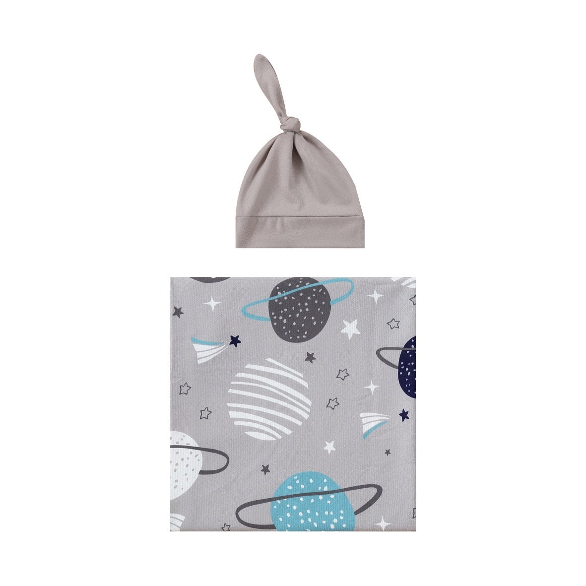 Baby Wraparound Swaddle Cloth with Rabbit Ears Hair Band - Newborn Gift Set - Free Shipping