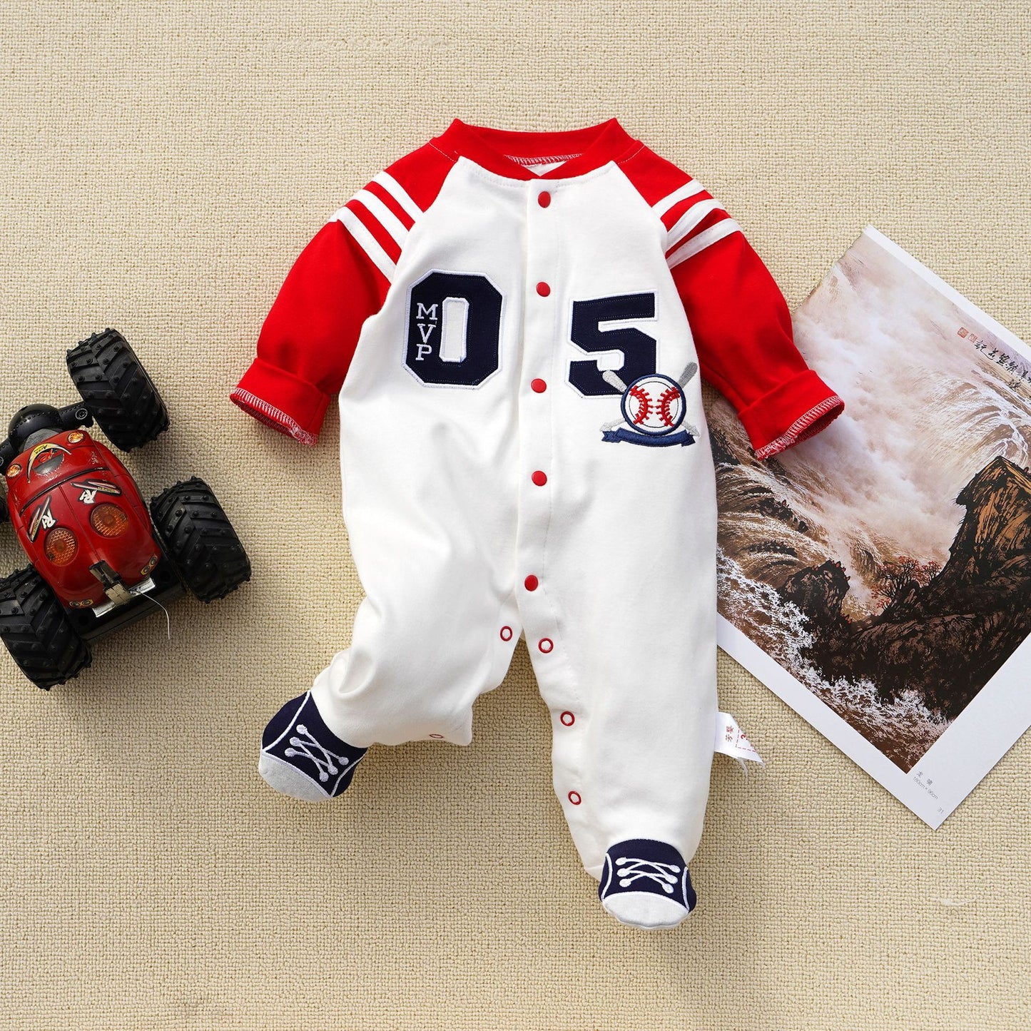 Baby Cotton Romper Long Sleeve Jumpsuit - Cute Animal Designs - Free Shipping