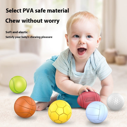 Silicone Manhattan Grip Training Ball - Baby Touch Perception & Sensory Development Toy