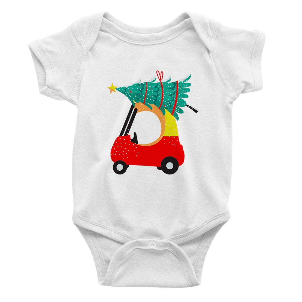 Baby Cotton Romper - Soft Short Sleeve Jumpsuit for Infants & Toddlers