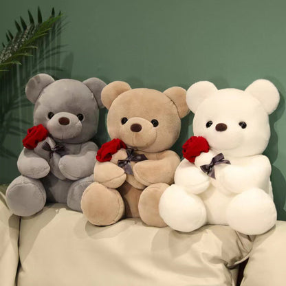 New Hug Rose Bear Doll Plush Toy Doll Girl Gift Classic Hug Bear Doll Birthday Doll