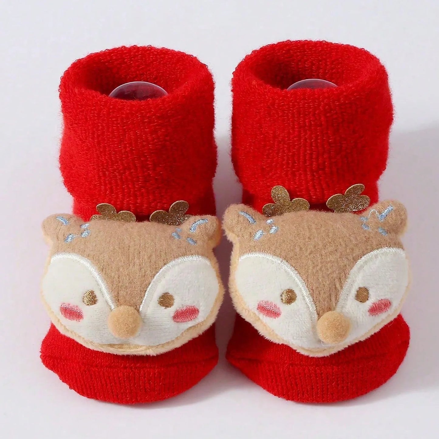 Cozy Santa Claus Baby Socks - Soft Knitted Christmas Socks for Newborns & Toddlers