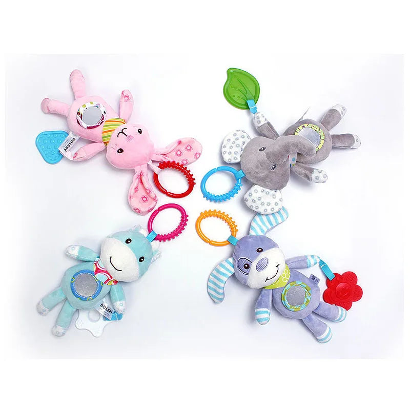 Baby Stroller Plush Toy - Hanging Rattle Mobile for Newborns 0-12 Months