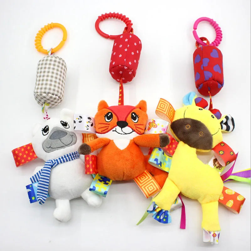 Baby Stroller Plush Toy - Hanging Rattle Mobile for Newborns 0-12 Months