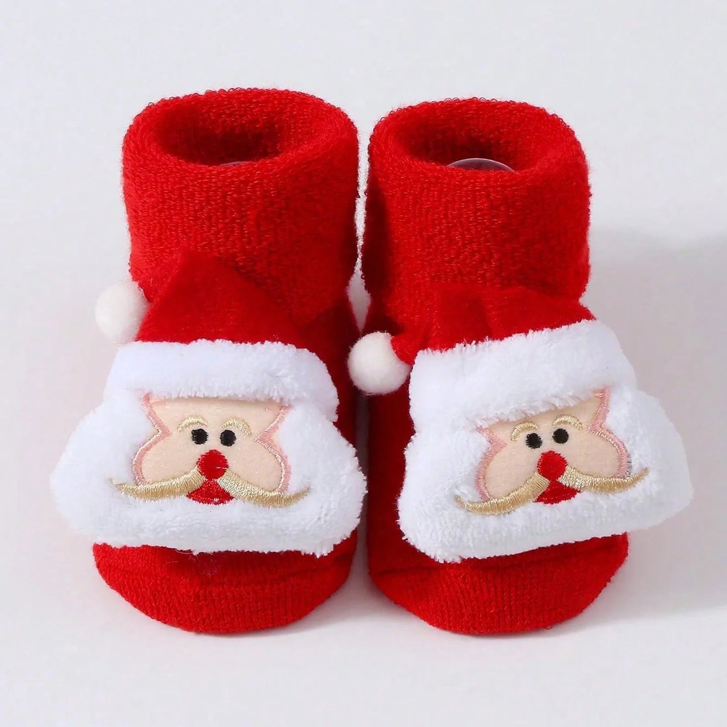 Cozy Santa Claus Baby Socks - Soft Knitted Christmas Socks for Newborns & Toddlers