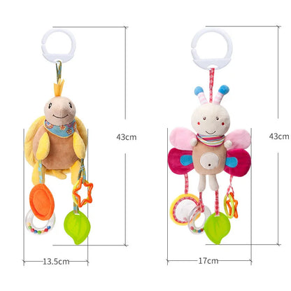 Baby Stroller Plush Toy - Hanging Rattle Mobile for Newborns 0-12 Months