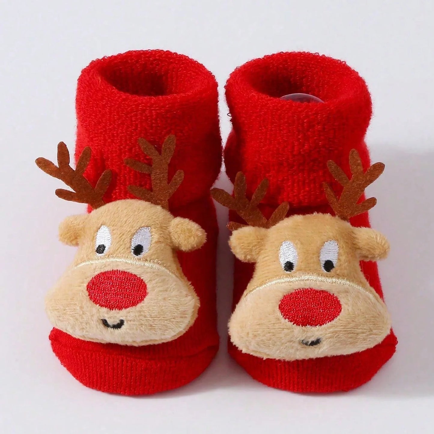 Cozy Santa Claus Baby Socks - Soft Knitted Christmas Socks for Newborns & Toddlers