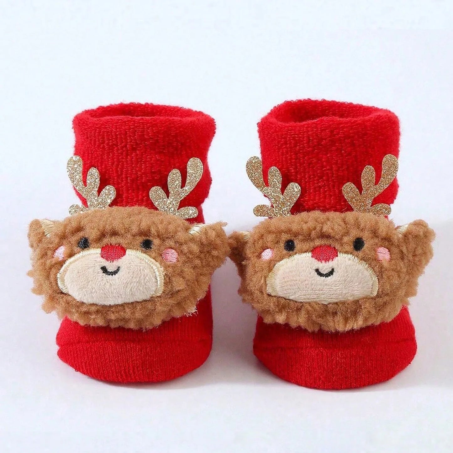 Cozy Santa Claus Baby Socks - Soft Knitted Christmas Socks for Newborns & Toddlers
