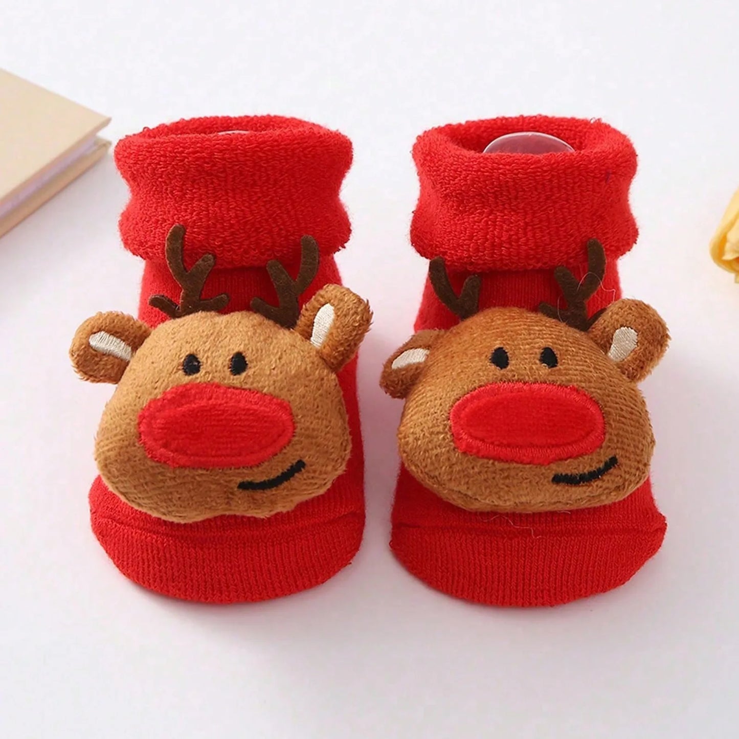 Cozy Santa Claus Baby Socks - Soft Knitted Christmas Socks for Newborns & Toddlers