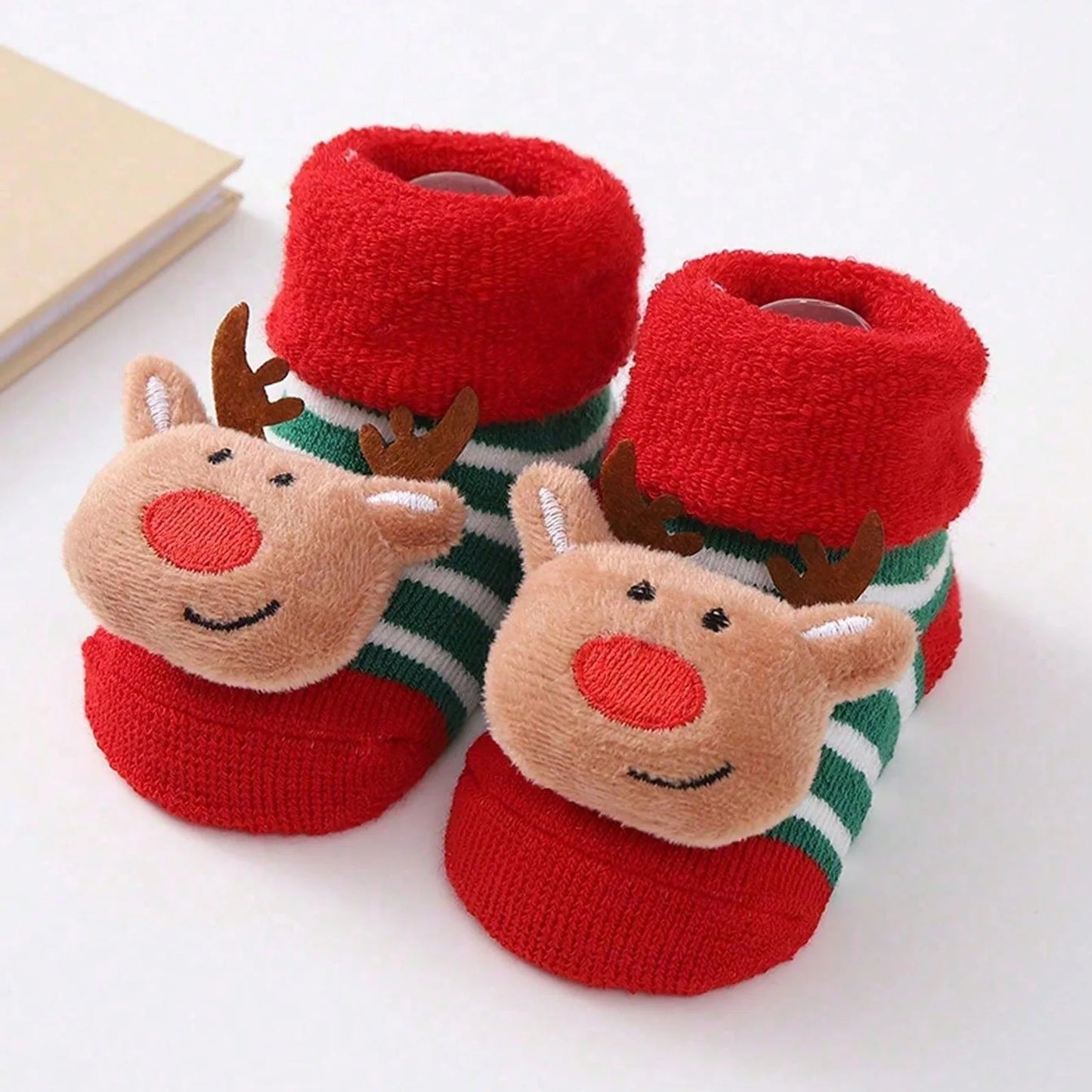 Cozy Santa Claus Baby Socks - Soft Knitted Christmas Socks for Newborns & Toddlers